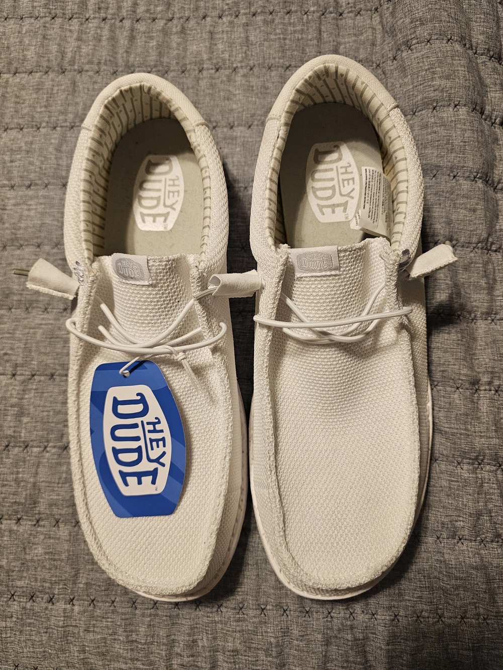 Hey Dude Kids Wally Raw White Slip-On Shoes